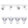 Philips MyLiving Kosipo Faretto da incasso - Bianco - 4 punti luminosi - Vettori di superficie - Incl. Philips LED Scene Switch Gu10 50W