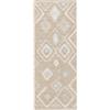 RugVista Sabine, Tappeto per interni ed esterni, Moderni, 80 x 200 cm, Rettangolare, Pelo medio, Corridoio, Porch, Lavabile solo a mano, Resistente ai raggi UV, Beige