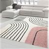 Teppich-Traum Tappeto da Design con forme rotonde | facile manutenzione | rosa crema Größe 120x170 cm