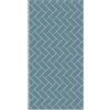 Panorama Tappeto Vinile Cucina Bagno - Varie Dimensioni - (Mosaico di Mattoni Blu 60x110 cm)