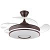 FABRILAMP Ventilatore da soffitto DC Dani Mini, dimmerabile con telecomando (59W 3CCT 6980lm), marrone