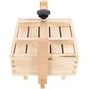 Bivwopei Kit di stampi per tofu in legno, scatola per stampi per tofu, kit di stampi per tofu fatti in casa, stampo per tofu 2 in 1 in legno, rimovibile (S)