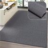 the carpet Natal - Tappeto moderno monocromatico per soggiorno, adatto anche per la cucina, tufting, pelo corto robusto con retro in feltro, morbido e anti-sporco, antracite, 160 x 230 cm
