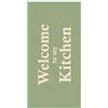 Panorama Tappeto Vinile Cucina Bagno - Varie Dimensioni - (Welcome to my Kitchen Verde 40x80 cm)