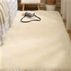 BUDINGHY Tappeto Salotto Shaggy 80 x 200 cm Fondo Antiscivolo Pelo Lungo Tappeti Antiscivolo Fondo Lavabile per Soggiorno, Camera da Letto e Ingresso, Color Crema