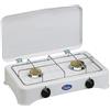 CFParker Parker Fornello A Gas Metano 2 Fuochi per Uso Esterno con Coperchio - Mod 5326CBm