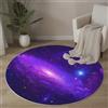 Generic Tappeto Rotondo Galassia Stella, Tappeto Viola Antiscivolo Morbido Stile Artistico Fantasy, Lavabile in Lavatrice Tappeti Decorativi, per Soggiorno Camera da Letto Intérieur 120cm
