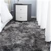 ANJIAJIE Tappeto Salotto Moderno Peluche 75 x 200 cm con Fondo Antiscivolo, Super Morbido Tappeto Salotto Pelo per Sala da Pranzo, Cucina, Ufficio, Grigio Scuro