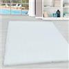 Teppium Moderno Tappeto Salotto 80 x 150 cm Bianco - Shaggy Tappeto per scendiletto Camera da Letto, Cucina y Soggiorno - Tappeto Morbido y Fluffy, Monocromatico, facile manutenzione