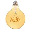 VR VETRINEINRETE Lampadina ambrata con led a filamento che crea la scritta hello 4 watt E27 lampada decorativa stile vintage