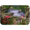 A.Monamour Tappetino per Il Bagno Antiscivolo Assorbente Morbido Sentiero Magico Della Foresta Incantata Scena Da Favola Di Farfalle Colorate Di Funghi Tappeto Tappetini Doccia Cucina Zerbino 40x120cm