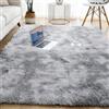XUEDNGM Tappeto Moderno Tappeto Soggiorno 40 x 150 cm Morbida, Soffici, Antiscivolo, Lavabile Fino, Unicolore Tappeti Soffici Tappeto per Camera da Letto Shaggy, Grigio Chiaro