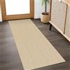 IOHOUZE Tappeto runner lavabile, 5 x 13 cm, antiscivolo, per corridoi, ingresso, interni, cucina, tappeto in cotone intrecciato, per ingresso, camera da letto, caldo, beige/arancione/albicocca