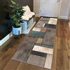 Siunwdiy Tappeto Cucina Geometrica 1.8 Metri Marrone Passatoia Antiscivolo Lavabile Tappeto da Cucina Lungo Tappeto Ingresso Casa per Cucina Soggiorno Camera da Letto，Patchwork moderno，40x180cm
