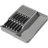 Generico Cassetto Portacoltelli - Organizzatore Cassetto Coltelli, Portaposate Espandibile Da Cucina, Inserisci 16 Coltelli E 1 Acciaino, Divisori Per Portaposate 56 × 48 Cm, Inserto Organizzatore Per Risparmi