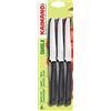 Kaimano 6 Coltello da tavola Dinamik inox cm 11 vari colori 6 PEZZI (Nero)