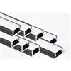 AFTERTECH 8x 1metro (8M) 1207N 12x7mm Profilo Alluminio NERO Minimal Per Strisce Strip LED Barra Rigida INTERA 1MT 1m + Copertura BIANCA (8x 1metro 1207nero milk)