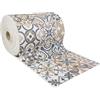 Giuri Tessuti - PASSATOIA per Cucina in Vinile - Tappeto Runner Antiscivolo e Lavabile in PVC - Largo 50 cm (480 CM, SPRING TILES)
