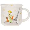 KIUB Mini tazza espresso, motivo piccolo principe e volpe pronta della Torre Eiffel di Parigi, sfondo bianco, porcellana fine e altezza 7,5 cm