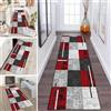 LUMIPAP Tappeto a passatoia per cucina e corridoio, antiscivolo, lavabile, per corridoio, lavanderia, 40 x 270 cm, rosso