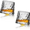 DOSERTY Rotante Whisky Vetro Cristallo Bicchieri di Cristallo Vecchio Moda Cocktail Tazze Tazza di Vetro