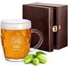 Maverton Boccale birra con incisione - bicchiere da birra personalizzato 500 ml con manico per uomo - calice birra - bicchieri personalizzati con nome - per compleanno - Raggi