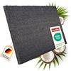 casa pura Tappetino in cocco di alta qualità tappeto in fibra naturale ottimo zerbino per interni ed esterni tappetino d'ingresso resistente e assorbente molte dimensioni spessore (Grigio 23 mm, 100 x 300 cm)