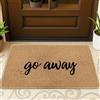 Generic Zerbino con scritta Go Away, stile casual, moderno, con sfondo a pois, in gomma, antiscivolo, decorazione per la casa, ingresso, portico esterno, balcone, 73 x 43 cm