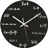 Oceanlend Modern Equation Orologio da parete, 30 cm, in plastica nera, design matematico, orologio con funzionamento silenzioso a batteria, per insegnanti e appassionati di matematica in studio o in ufficio (3