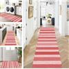 ZUZEKU Tappeto passatoia da cucina, lavabile, antiscivolo, lungo 50 x 300 cm, per corridoio, soggiorno, camera da letto, venduto al metro, personalizzabile, colore rosso