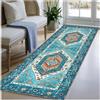 BORKOY Tappeto Corridoio Lungo 5.5 Metro Blu Passatoia Cucina Antiscivolo Lavabile Tappeto Runner per Ingresso Lavanderia Tappeto Morbido Pelo Corto Stile Moderno Tappeto Zona 100x550cm