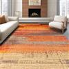AUWUUA Tappeto lavabile 60x90cm, tappeto per soggiorno con motivo astratto arancione, tappeti antiscivolo per camera da letto, tappeti moderno a pelo corto con effetto tie-dye per ingresso