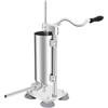 SYNCMH Riempitrice per salsicce in acciaio inox, 3 l, manuale con 6 ugelli 28/22/19/16/15/25 mm, macchina per salsicce per ristoranti e spuntini famiglie