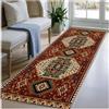 BORKOY Tappeto Corridoio Lungo 3.5 Metro Borgogna Passatoia Cucina Antiscivolo Lavabile Tappeto Runner per Ingresso Lavanderia Tappeto Morbido Pelo Corto Stile Retrò Moderno60x350cm