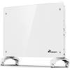 TRESKO Stufa Elettrica Basso Consumo Bianco 1500W | Stufa Elettrica basso consumo | Termoconvettore con Rotelle | Termosifone Elettrico Portatile | Termoconvettore a Parete con Termostato per Casa