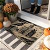 Generic Haunted House, Zerbino gotico nero, per decorazione di Halloween, antiscivolo, impermeabile, per esterni e interni, facile da pulire, assorbe la polvere, 73 x 43 cm