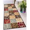 Ufamiluk tappeto da esterno 80x180cm antiscivolo lavabile assorbente moderni tappeto sala per camera da letto cucina esterno rosso beige Marrone ColorM