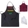 Generico Grembiule da Cucina per Uomo Donna divertente Cameriere Bar Ristorante Personalizzato con Ricamo Nome Logo Scritta, grembiule chef ricamato in cotone bianco nero bordeaux