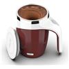 CYANLUX Tazza da caffè con agitazione automatica, magnetica, ricaricabile, in acciaio inox, con coperchio, per caffè, latte, tè (rosso)