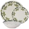 CER-POR Set piatti ROSE GREEN | 18 pezzi floreali verdi porcellana moderna per tavole fresche