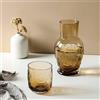 MISNODE Set di caraffa d'acqua e vetro per comodino, 750 ml, dispenser per acqua in vetro per collutorio con tazza per comodino, caffè