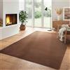 Carpettex Moderno tappeto a pelo corto morbido, unicolore, con retro lavabile, Colore: Marrone, Taglia: 200 x 290 cm
