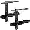 Yuanpgky 2 supporti da parete per dispenser di sapone e bottiglie, per bagno, per shampoo e balsamo, colore nero