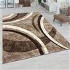 Paco Home Tappeto Salotto Pelo Corto Vintage Contorni Rifilati A Mano Effetto 3D, Dimensione:80x150 cm, Colore:Marrone