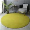SK Studio Tappeto Rotondo per Soggiorno, fondo antiscivolo, Lavabile Morbido Pelo Corto Morbido per Camera da letto Verde, 120cm