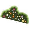Leefasy Tappeto irregolare con motivo floreale verde primaverile, antiscivolo, assorbente, moderno, estetico, morbido, in microfibra, decorativo, per bagno, doccia, piante e fiori, per camera da letto