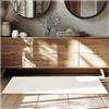 tectake® Tappeto Salotto, Tappeto Pelo Corto, Tappeto Salotto Design Elegante, Tappeto Lavabile in Lavatrice, Ideale per Sala da Pranzo, Camera da Letto e Studio - Crema, 80 x 150 cm