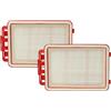 vhbw 2x filtro compatibile con Electrolux EEG43WR, EEG44IGM, EEG42EB, EEG43IGM, EEG42CB, EEG41CB, EEG41IW aspirapolvere - filtro HEPA bianco/rosso