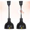 Aocay Lampada Riscaldante Cucina Professionale, 250W Lampade Scaldavivande Cucina Regolabile, Lampada Riscaldante Alimenti per Ristorante, Hotel a Buffet(C-25cm, 2 Pezzi)