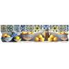 emmevi Tappeto Cucina Maiolica Rustica Stampa Digitale HD Limoni Gomma Pvc Sagomata Antimacchia 50x180 cm